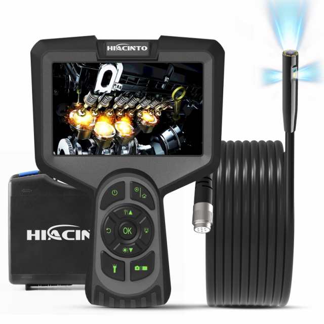 Hiacinto 10M着脱式ファイバースコープ デジタル内視鏡 HD 1080P 三つレンズ 検査カメラ 工業用内視鏡 5.0インチIPSスクリーン付き IP68の通販は