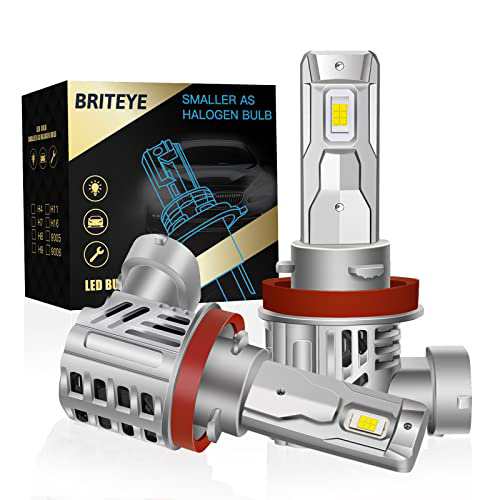【新型爆光モデル】Briteye 車用 LEDヘッドライトH11 H8 新基準車検対応 LEDバルブ 6500Kホワイト 最強ルーメン 瞬間起動 静音冷却ファン