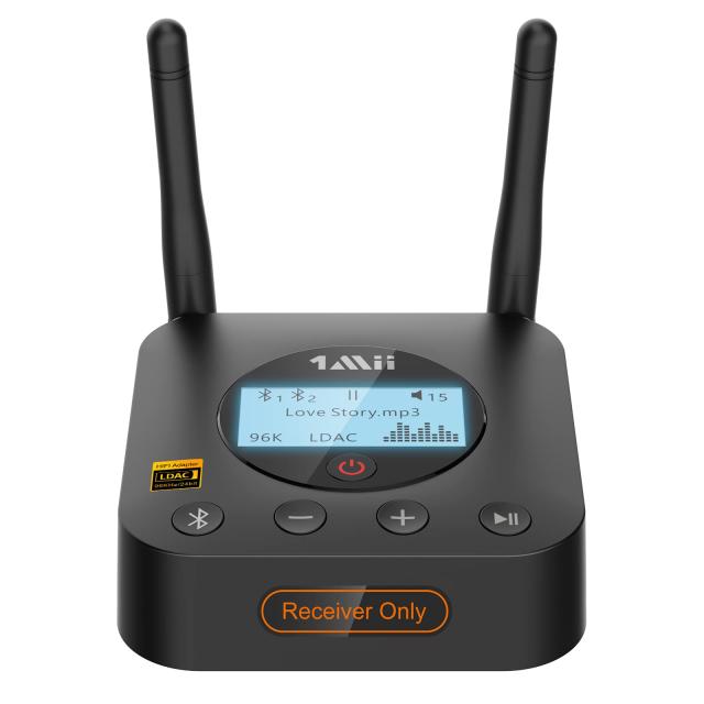 1Mii bluetooth オーディオ レシーバー ブルートゥース 受信機 LDAC Aptx低遅延 AptxHD LCDディスプレイ付き 光デジタル RCA 同軸 AUX 接の通販は 9,583円