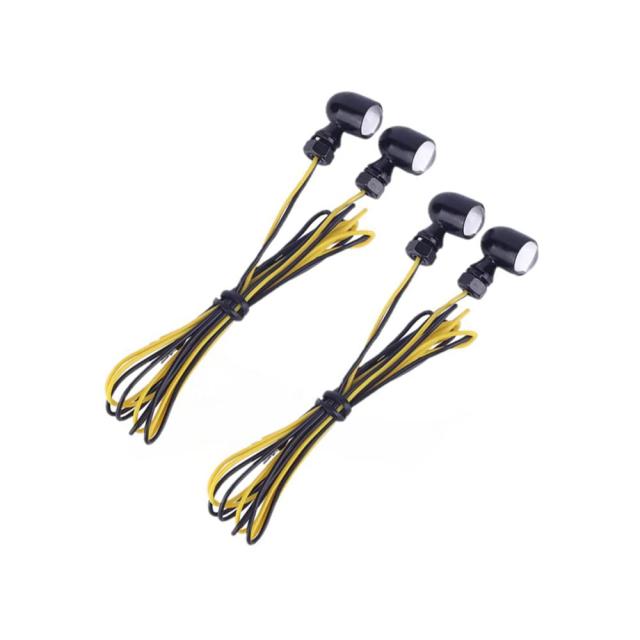 HI-LINE バイク ウインカー 汎用 led 超小型 ウインカー 4個セット 極小 丸型 アンバー 12V 高輝度 ミニ ナノ 小型 防水 ハーレー バイクの通販は 7,850円