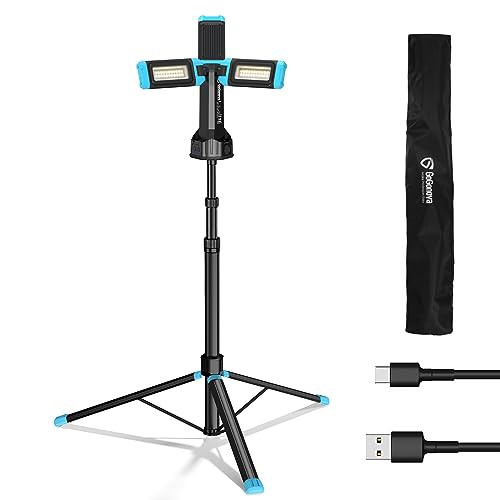 GoGonova LED投光器 5000lm高輝度 USB充電式作業灯/ワークライト 9時間連続点灯1200/2500/5000lm スタンド式投光器 4500/7000K 野外照明の通販は