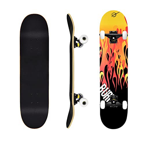 Nobuwileスケボー 子供 初心者 小学生 キッズ スケートボード コンプリート 31×8インチ スケボーデッキ 完成品 skateboard 7層カナディの通販は