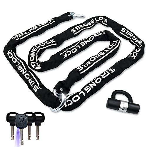 【限定特価】 Vrokuuバイクロック【高い耐切断性】極太チェーンロック 強化金属チェーンロック オートバイ 自転車チェーンロック 盗難防止 : AKM バイクロック高い耐切断性極太チェーンロック φ