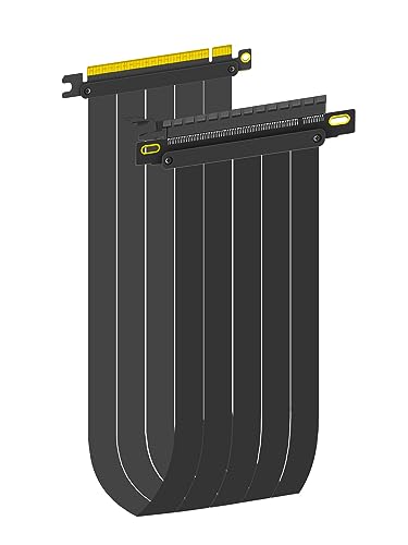 GLOTRENDS PCIe 4.0 X16 GPU ライザーケーブル 長さ60cm、メス180度角度、Gen 4 GPUs（例えば、RTX4090-RTX3060, RX7900，RX6950XT-RX650の通販は 9,449円
