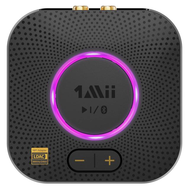 1Mii LDAC bluetooth 5.2 レシーバー オーディオ ブルートゥース 受信機 APTX HD aptx LL 低遅延 AAC RCA / 3.5mm AUX 対応 自動接続 音
