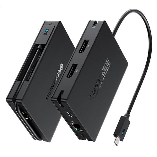 Cable Matters 8-in-1 ポータブル 40Gbps USB4 ハブ USB 4 ドック デュアル DisplayPort 4K@60Hz 単一 DisplayPort 8K@60Hz 100W PD ギガ