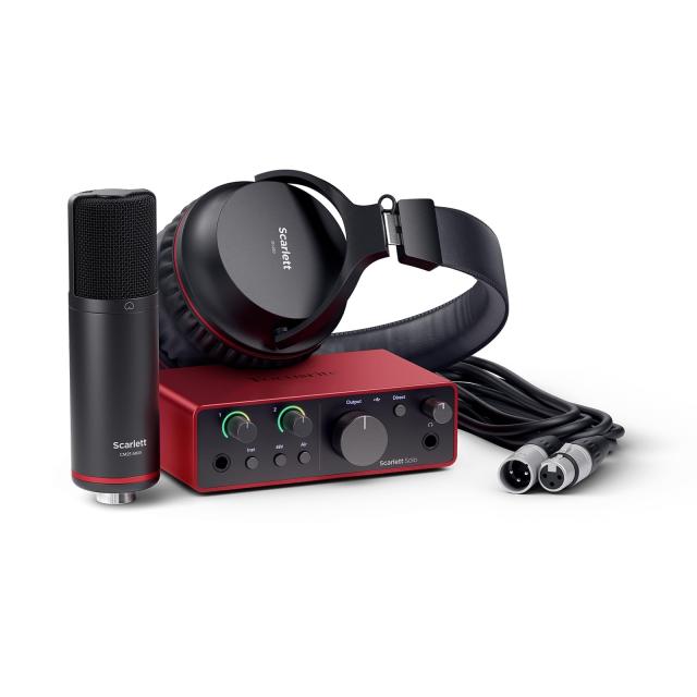 Focusrite Scarlett Solo Studio 第4世代 USBオーディオインターフェース バンドル ソングライター ギタリスト ボーカリスト用 コンデン