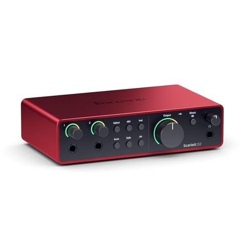 Focusrite Scarlett 2i2 第4世代 USBオーディオインターフェース 録音、作詞ライティング、ストリーミング、ポッドキャスティング用 — ハ
