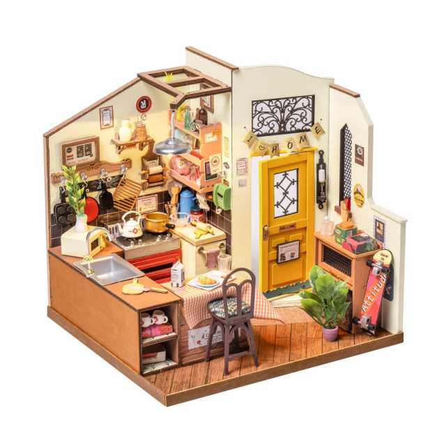 Rolife ミニチュアハウス COZY KITCHEN ミニチュアハウスキットドールハウス キッチン DIY 立体パズル LED点灯 手作りキット  組み立て 木の通販はau PAY マーケット - ks-shop2 | au PAY マーケット－通販サイト