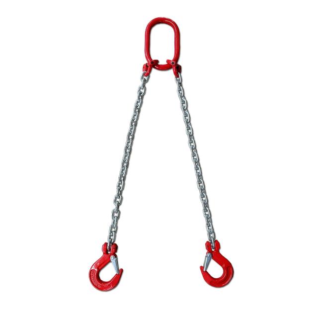 チェーンスリング2t 1.5m 2本吊り チェーン径6mm 吊りクランプ・吊り 