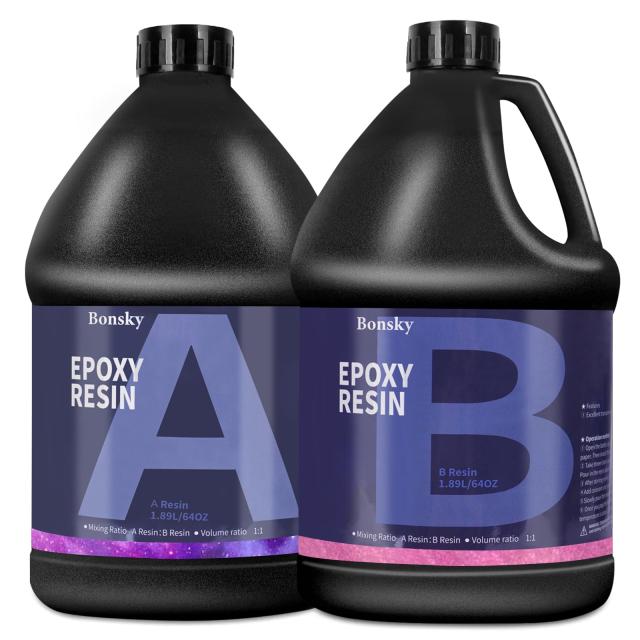 Bonsky エポキシ樹脂 (A液+B液) 2液性 128ozエポキシ樹脂レジン液 大容量 体積比1:1 高い透明 高硬度 黄変しにくい 操作簡単 自然硬化 エの通販は 13,600円
