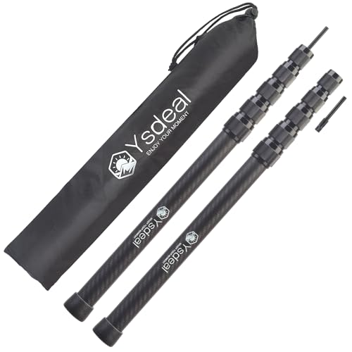 [Ysdeal] 3Kカーボンポール 最大直径30MM 長さ51-230CM調節可能 わずか364g(1本あたり) タープポール 100%炭素繊維 テントポール 軽量 コの通販は 14,514円