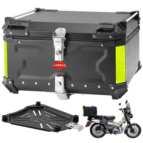 LASIEYO バイク用リアボックス 65l リアボックス アルミトップケース