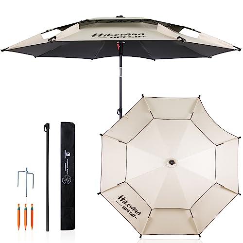 釣り パラソル 風に強い 大型 釣り用パラソル ビーチパラソル 釣り用傘 日除け チルト機能付 軽量 持ち運び 万力 防水 UVカット コンパク