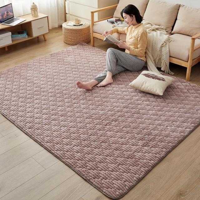 CHOSHOME カーペット ラグ 極厚25mm ラグマット 3畳 絨毯 厚手 ラグ 滑り止め 防音 ふわっと手触り 撥水加工 北欧 洗える フランネルラグ