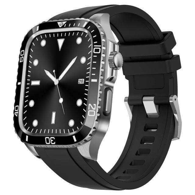 BinGeLi コンパチブル Apple Watch バンド ケース付き TPUベルト 一体型 アップルウォッチ 8/7 45mm SE2/6/5/4/SE 44mm 対応 耐衝撃性 耐