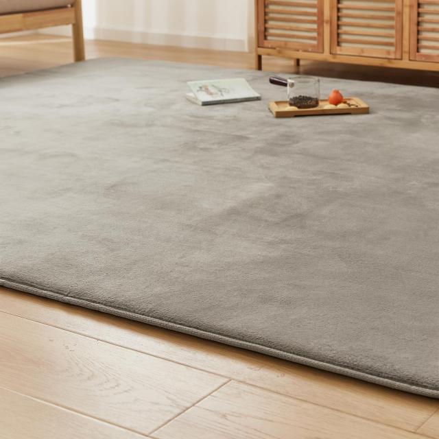 VK Ingeroom カーペット ラグ 極厚25mm 約2畳 厚手 ラグマット 防音 滑り止め付 抗菌 防臭 防ダニ 低ホルム ふわっと手触り高反発 床暖房