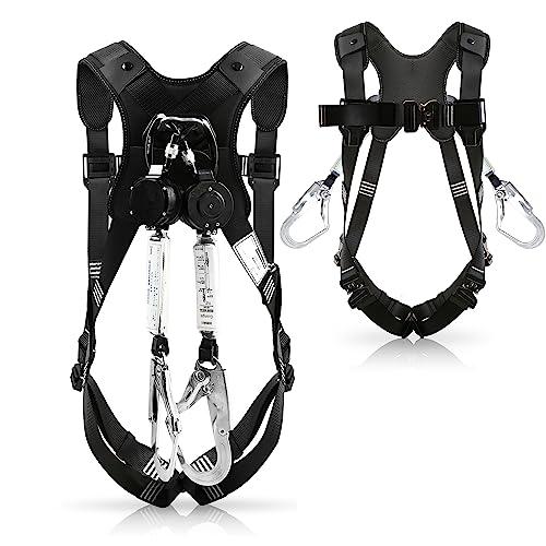 [GUANGJIA] フルハーネス安全帯新仕様安全帯落下防止装置ワイヤーハーネス安全帯群伸縮式ダブルランヤードショックアブソーバー落下防止