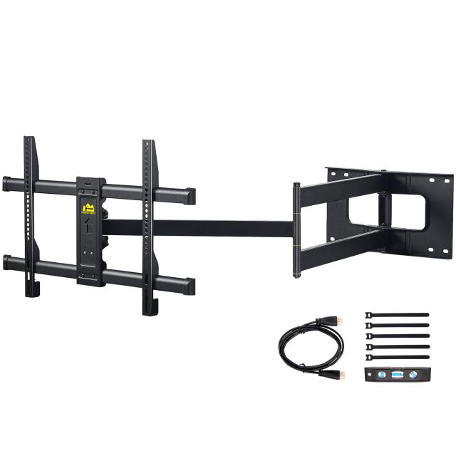 FORGING MOUNT テレビ壁掛け金具 50-90型LCD/LED対応 中大型壁掛けテレビ金具 耐荷重75kg 76.5CMロングアーム フルモーション式 前後＆左