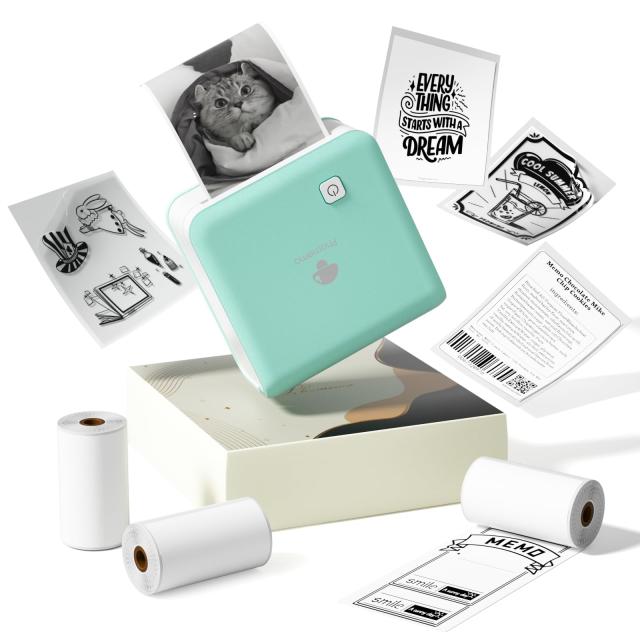 Phomemo M02 Pro 300DPI ミニプリンター モバイルプリンター サーマルプリンター 3ロールシール付き スマホ対応 写真印刷 ポータブル型 の通販は