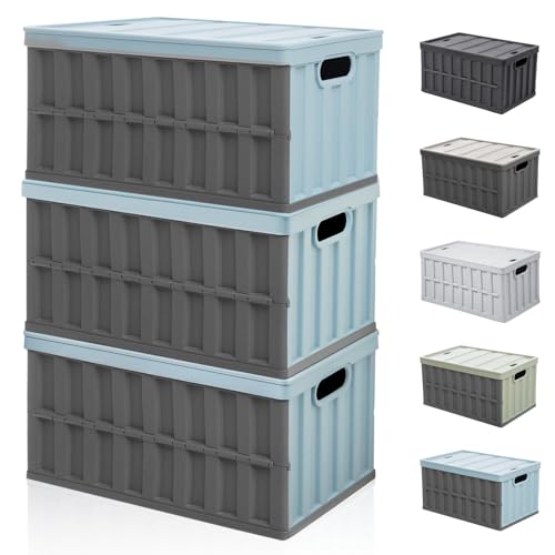 収納？新設計】収納ボックス 折り畳み コンテナ ボックス 大型 64L*3個  
