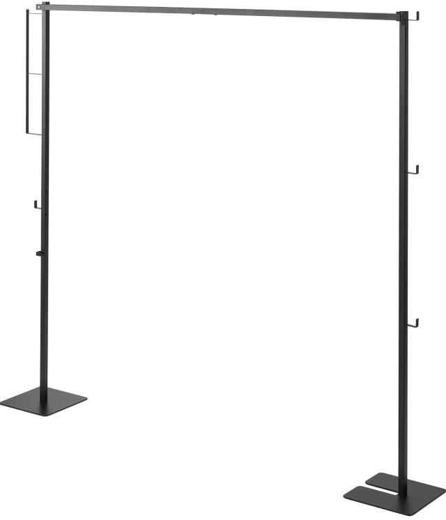 山崎実業(Yamazaki) 折り畳み 室内物干し ブラック 使用時：約W175×D25×H160cm タワー tower 洗濯物干し コンパクトに収納できる 組み