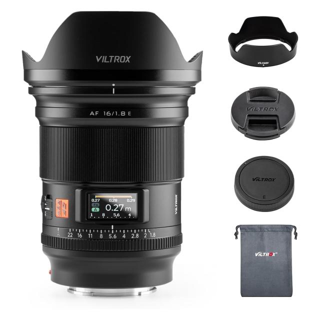 VILTROX AF 16mm F1.8 Pro FE 単焦点中望遠レンズ ソニー Eマウント用