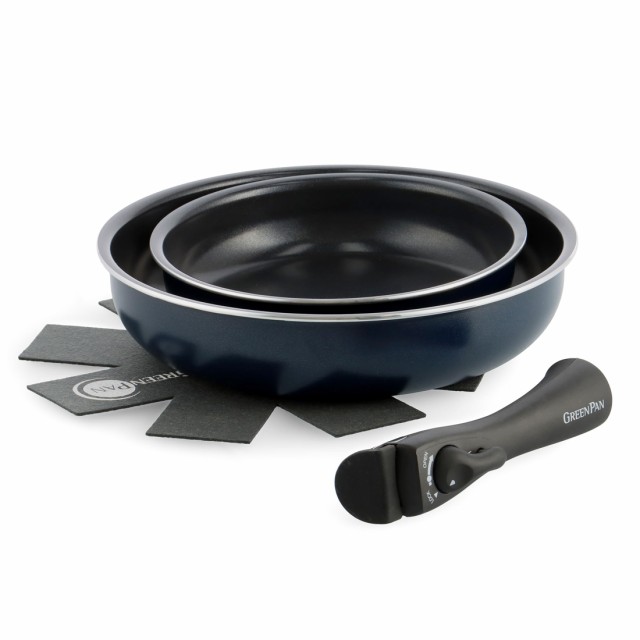 グリーンパン GREENPAN フライパン 4点 セット 取っ手のとれる IH ガス 食洗機 対応 有害物質不使用 PFASフリー セラミックコーティング の通販は