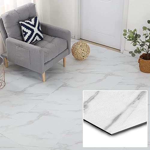 フロアタイル 6畳 置くだけ 大理石 床 シート【 厚手1.8mm 108枚】クッションフロア トイレ 防水 フロアシート 玄関 床 リメイク シート の通販は