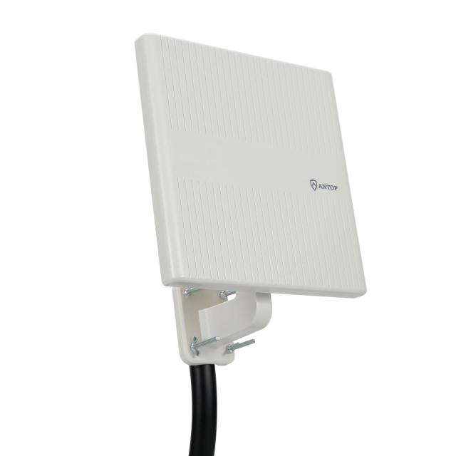 ANTOP 地デジ 屋外テレビアンテナ 室外HD TVアンテナ 360度全方位受信 UHF対応 平面アンテナ 88KM受信範囲 抗UVコーテイング RVテレビアンテナ 5ｍ同軸ケーブル | ANTOP 地デジ 屋外テレビアンテナ 室外HD TVアンテナ 360度全