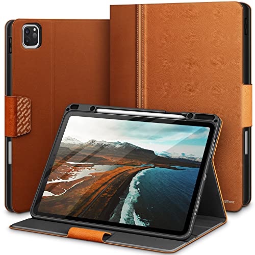 KingBlanc iPad Pro 12.9 インチ ケース 第6/5/4/3世代(2022/2021/2020/2018モデル) Apple Pencil 2の充電対応 高級PUレザー 手書き角度 の通販は