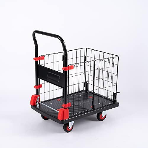 台車 カゴ付き台車 バスケット 折りたたみ フェンス台車 軽量 小型 バスケット台車 ミュートキャスター 静音 150KG 300KG 折りたたみ台車の通販は