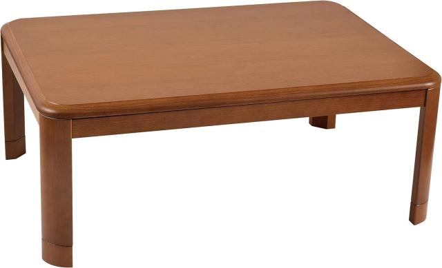 [山善] 家具調 こたつ テーブル 幅105×奥行75cm 長方形 天然木 継脚タイプ 高さ2段階調整 中間入切スイッチ コード収納ボックス付 ブラの通販は