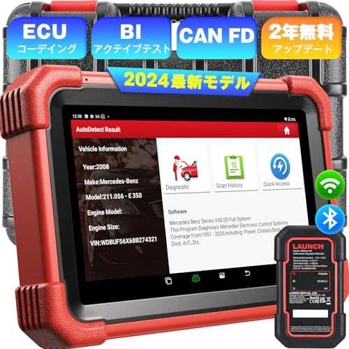 LAUNCH CRP919XBT OBD2 診断機 、適格請求書発行可能、ECU コーディング、アクテイブテスト、31+特殊リセット機能、CANFD＆DOIP サポート