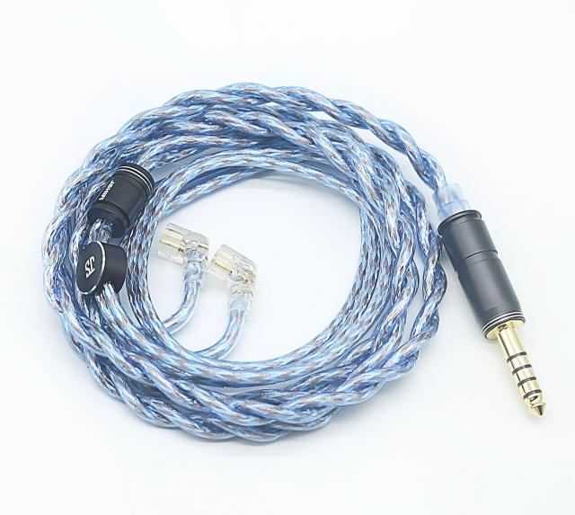 【JSHiFi-VENUS】QDC4.4mmリケーブル 銀メッキと古河銅＆金銀銅同軸線材 4.4mmイヤホンアップグレードケーブル 中華QDCイヤフォン交換ケー