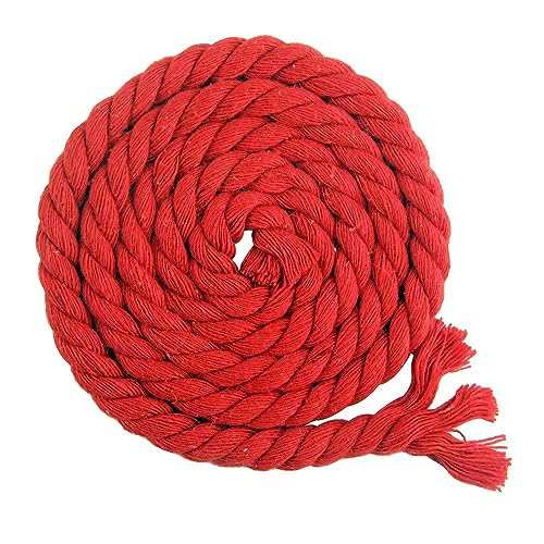 カラー綿ロープ 直径8mm/10mm/12mm/20mm 綿ロープ3ツ打 10M/20M カラー綿ロープ 直径8mm/10mm/12mm/20mm 綿ロープ3ツ打 10M/20M