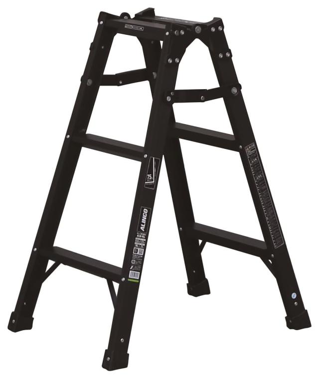 アルインコ(ALINCO) 軽銀 掛けはしご兼用脚立 82糎 黒いこと 経済システム印字機 軽さ 折りたたみ 幅ひろい踏ざん 洗車 洗い濯ぎ お庭 お取りつくろう 日曜日