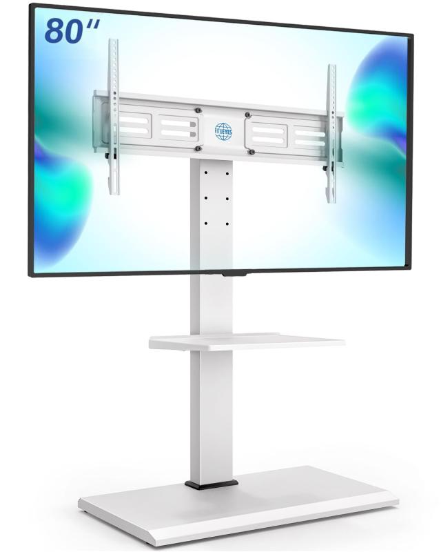 FITUEYES テレビスタンド 大型テレビ台 壁寄せテレビスタンド 50-80インチテレビに対応 高さ調整可能 首振り可能 耐荷重50kg 収納可能 鉄