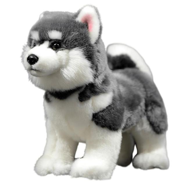 lilizzhoumax アラスカ犬 ぬいぐるみ リアルな犬のぬいぐるみ