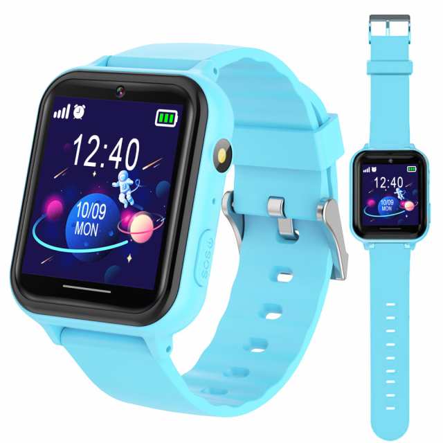 PTHTECHUS? キッズ 子供 腕時計 スマートウォッチ smart watch for kids 自撮りカメラ 写真 ゲーム 音楽再生 かわいい目覚まし時計 アラの通販は