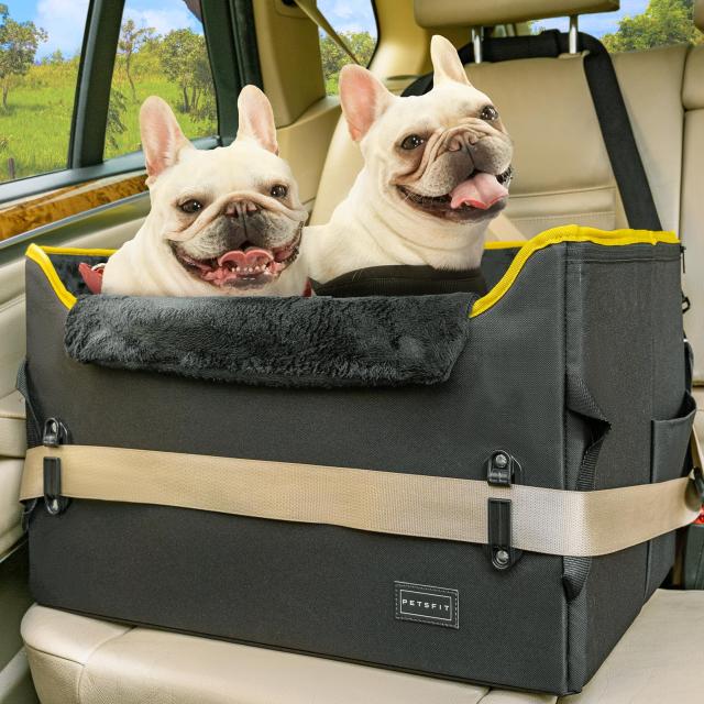 petsfit ペットドライブボックス ドライブシート カーシート ドライブベッド 犬 車用 ネコ ドライブケージ 飛び出し防止 シートベルト付