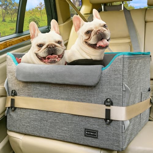 petsfit ペットドライブボックス ドライブシート カーシート ドライブベッド 犬 車用 ネコ ドライブケージ 飛び出し防止 シートベルト付
