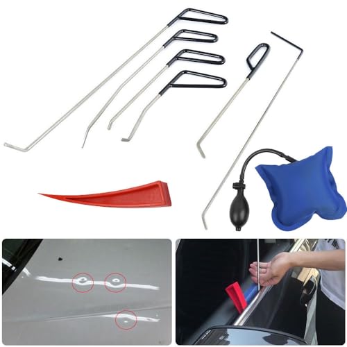 Richday デントリペアツールセット 車凹み修理キット 押し出し 車の凹み直し へこみ除去ロッド 凹み補修 へこみ修理道具 車の凹み除去ツの通販は