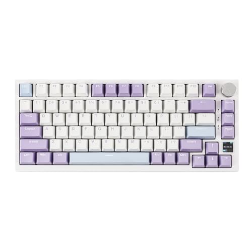 EPOMAKER Ajazz AK820 Pro ゲーミングキーボード 75% ガスケット搭載 メカニカルキーボード TFTスクリーン 3モード(Bluetooth 5.1/2.4Gワ