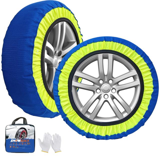 YEZOND 布製 タイヤチェーン 非金属 スノーチェーン 軽自動車 簡単装着 軽自動車 チェーン規制対応 冬の雪？策 ジャッキアップ不要 低振動