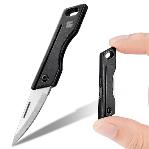 KeyUnity KK06 ミニナイフ ポケット折り畳みナイフ チタン製 EDC