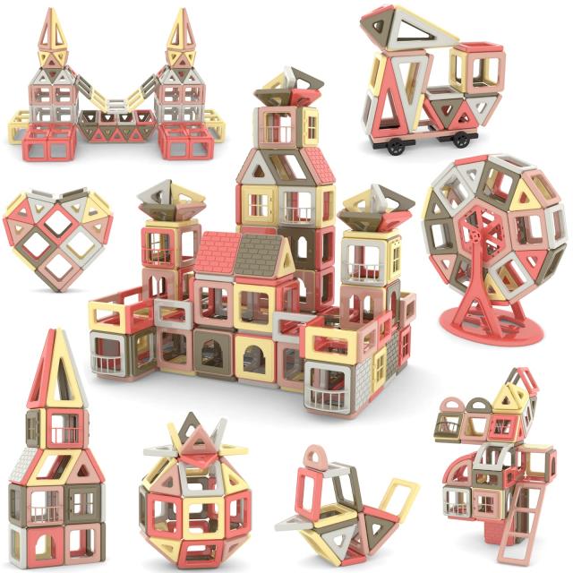 AMYCOOL マグネットおもちゃ 179PCS マグネットブロック 新色登場 3 4 5 6歳 女の子 男の子 人気 お誕生日 プレゼント ランキング 積み木の通販は 5,797円