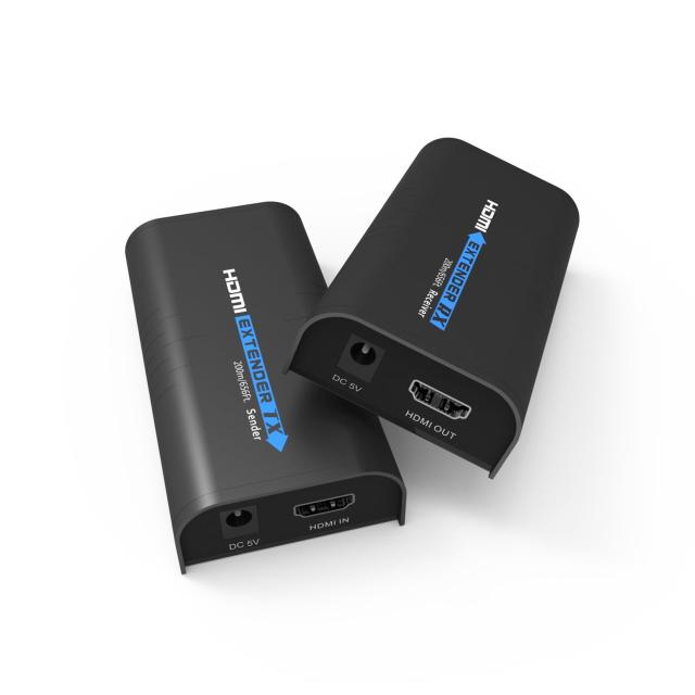 Basicolor HDMIエクステンダー フルHD 1080P@60Hz 160Mロスレス伝送 受信機増設で多数配信可能 Cat5e/6/7 LANケーブル対応 ビデオウエブ