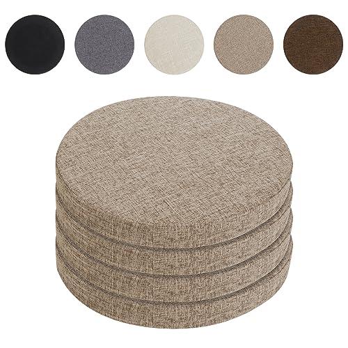 RUIXUAN 丸型 座布団 リネン フロアクッション 瞑想用 スツールクッション 滑り止め 超通気性 ダイニングチェア用 椅子用 ラウンド チェの通販は