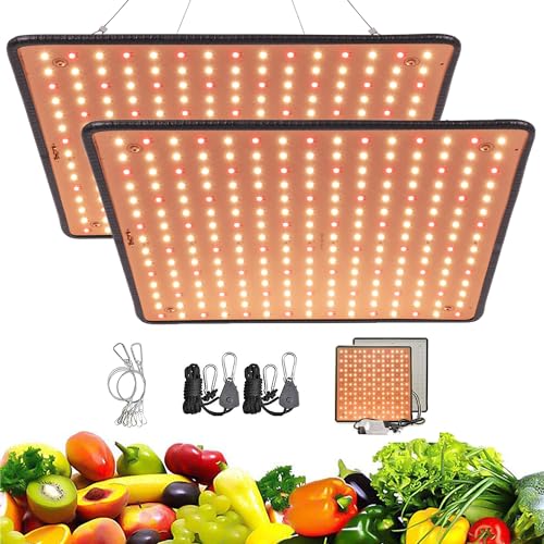 GREENSINDOOR 植物育成ライト led 植物 ライト 400W相当 暖色系 フルスペクトラム 植物用led パネル 省エネ 長寿命 水耕栽培ランプ 多肉